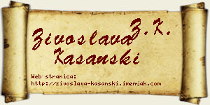Živoslava Kašanski vizit kartica